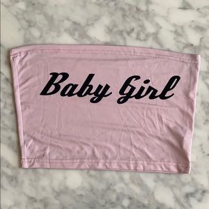 pale pink baby girl tube top